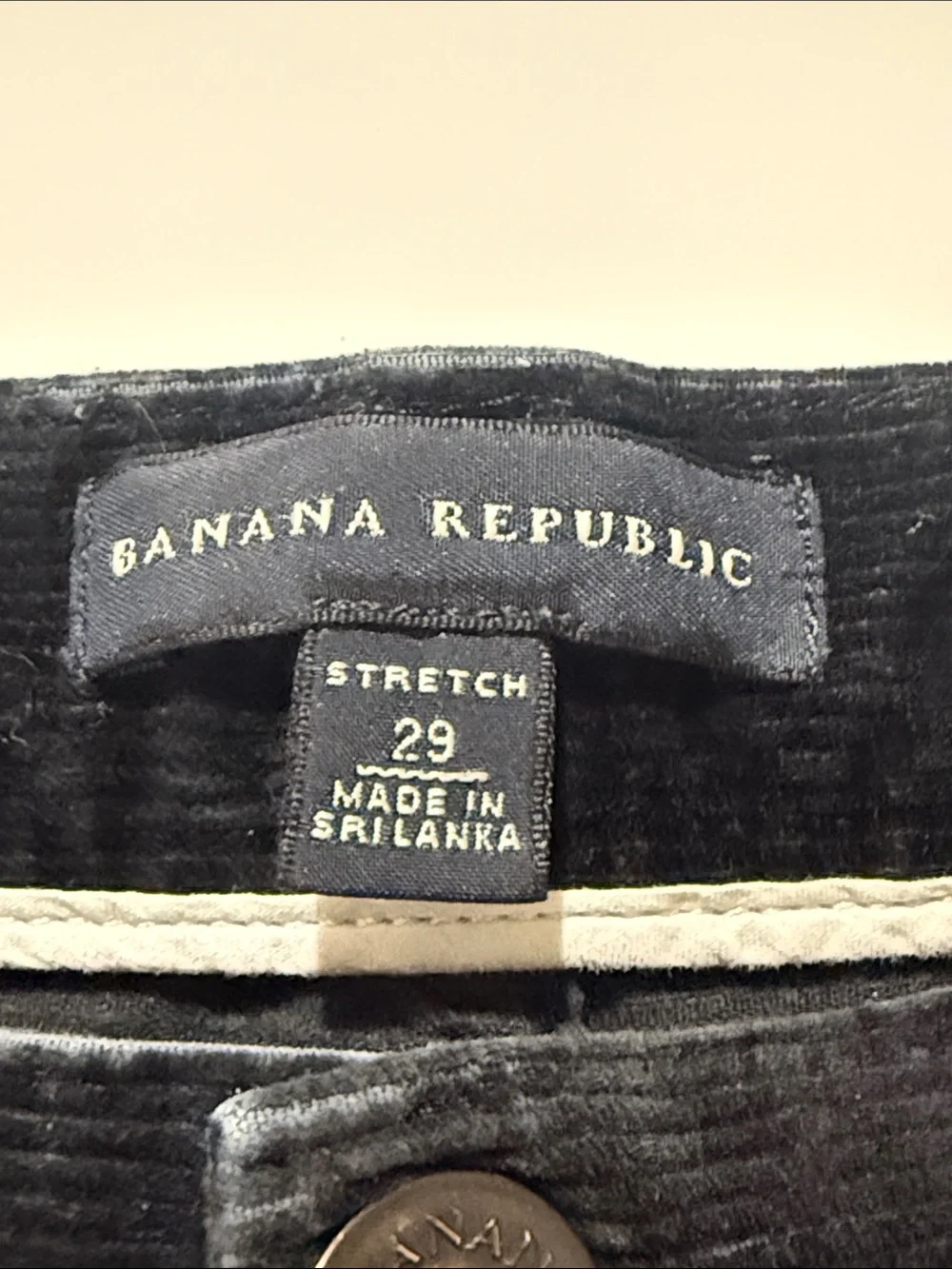BANANA REPUBLIC STRAIGHT STRETCH-CORDUROY TRAVELER PANT SIZE 29 MENS